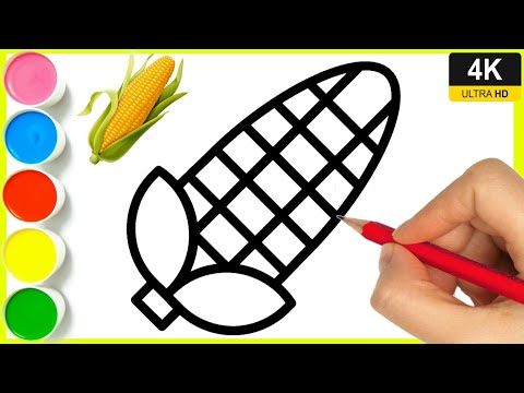 How to draw corn drawing || Sweet corn drawing step by step || मकई का चित्र बनाना सीखे। || By Arya.