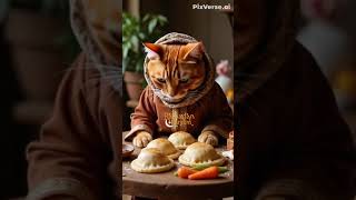 HAPPY RAMADAN ORANGE CAT MAKING IFTAR AND PRAYING #catvideos #catshorts #catvideo #catlovers #cute