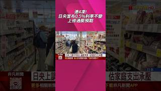 日央宣布主要利率維持0.5% 但上調今年經濟成長0.1個百分點 通膨預測升至2.7% 邁向下次升息?｜非凡財經新聞｜20250731 #shorts