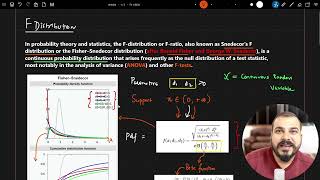 Tutorial 24- F Distribution  In Statistics- Krish Naik Hindi