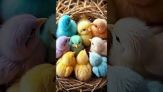 Cutest Rainbow Chicks Ever! 🐣🌈 | Fluffy Baby Birds Melt Hearts