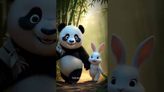 Rabbit helps injured cute panda 🐼 #rabbitrescue #cuteanimal #animalrescue