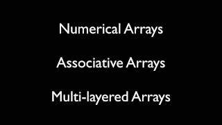 PHP in 60 - Arrays