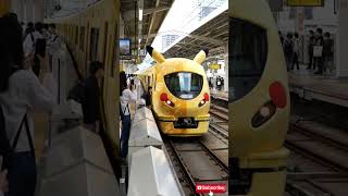 Welcome to the Pikachu train — have a fun and exciting ride #train #travel #subwaytrain #pikachu