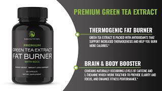 Nobi Nutrition Green Tea Fat Burner   Green Tea Extract Supplement with EGCG   Diet Pills, Appetite