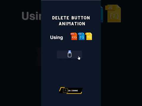 Delete Button Animation #html #css #js