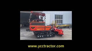 YCC Self-propelled tracked rotary tiller 120 horse power，better performance in wet mud or harsh