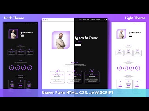 Let's Build Modern Design Portfolio Website | Using Pure Html CSS & Very Simple Javascript | #CD
