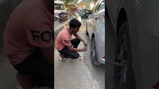 Tyre Puncture Repair | How To Remove Flat Tyre | Car Tyre