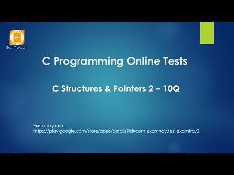 22. C Programming Structures and Pointers Online Test 2 with Interview FAQ Questions