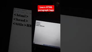 Paragraph tag of HTML ✅️ #htmlshorts #shortsfeed #learncoding #notepad #htmlcss