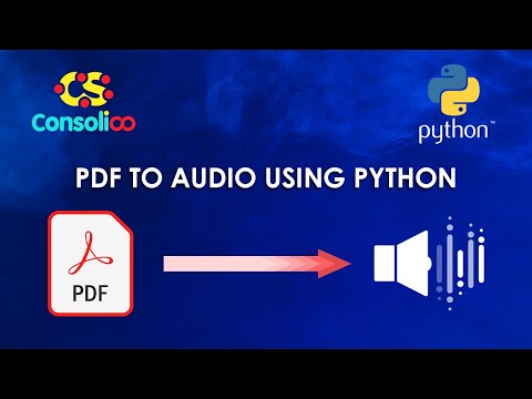 How to Convert PDF files into Audio using Python I PDF to Audio | Python