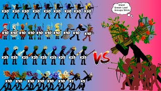 All Stick War Figures Vs Giant, Princes Leaf, Archer - Green Leaf Groups In Stick War Legacy
