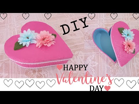 DIY PARA SAN VALENTÍN/CAJA CORAZÓN/RECICLANDO CARTÓN♻️
