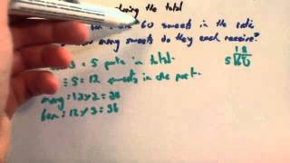 Ratio sharing the total - Corbettmaths
