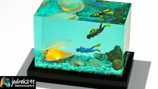 Scuba Divers Searching for Pearls | Epoxy Resin Diorama