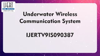 Underwater Wireless Communication System