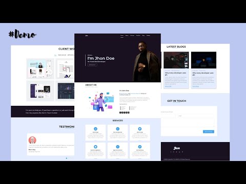 Personal Portfolio Complete Website using only HTML CSS JavaScript | Step by Step | THE WEB-FIX