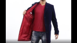 12th Doctor Navy Blue Velvet Coat Peter Capaldi Cosplay