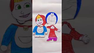 Masha❤️ falling love withwith doraemon 🤣🤣 #motupatlu #mashup #doraemon #pokemon