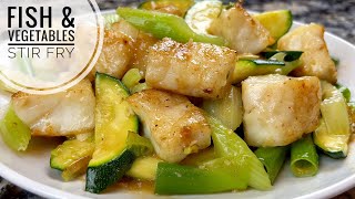 Fish And Vegetables Stir Fry  | Quick, Easy And Healthy Cod Fillet Stir Fry Recipe