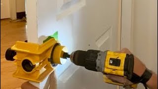 How To Drill a Hole For Door Knob | DEWALT Door Lock Installation Kit Review