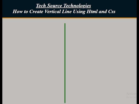 How to Create Vertical line Using Html and Css | Vertical line in html