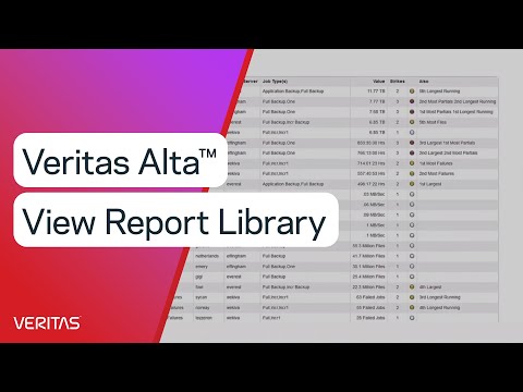 Veritas Alta™ View Report Library