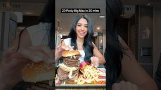 EATING A 20 PATTY BIG MAC IN 20 MINS #food #shorts #eating #mcdonalds