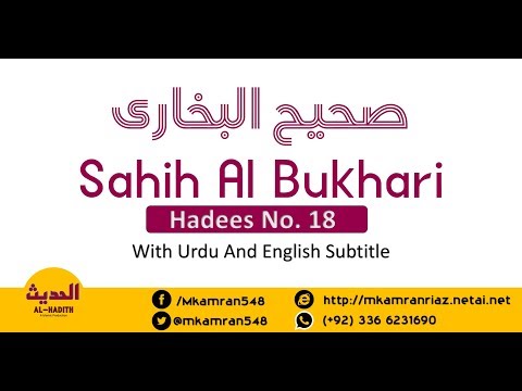 Sahih Al Bukhari Hadith No. 18 In urdu/hindi translation