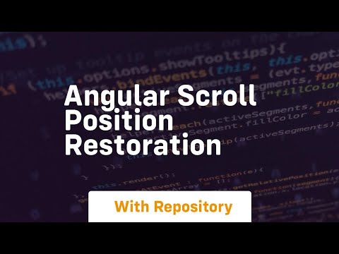 Angular scroll position restoration