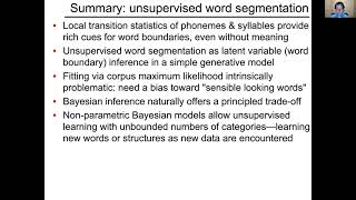 A bigram version of the generative model for unsupervised word segmentation
