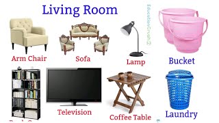 Phonics sounds for Toddlers {Living room Vocabulary} English with pictures and voice #english #abcd
