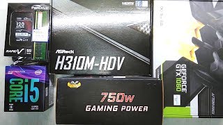 intel Core i5 8400 Asrock H310M-HDV msi GEFORCE GTX 1060 750W Gaming Power