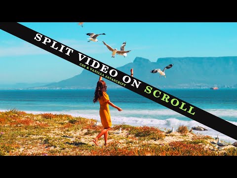 Creative Website Header Split Video on Scrolling @TonuDipa Coding