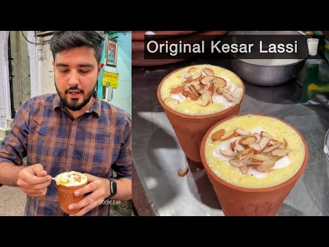 Loaded Dry Fruit Kesar Lassi 😍 | Old Delhi Street Food | Dry Fruit Lassi | The Foodie Bae