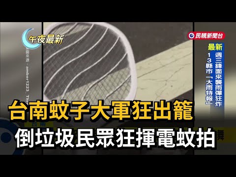 台南蚊子大軍狂出籠 倒垃圾民眾狂揮電蚊拍－民視新聞