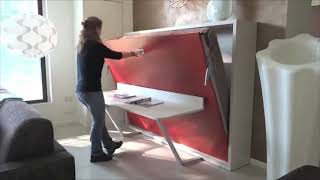 Spaceman slumberdesk wall bed+desk 30sec