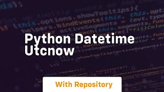 python datetime utcnow