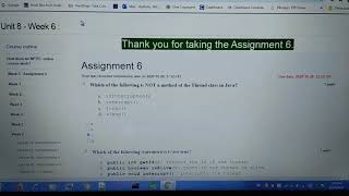Nptel Programming in java week 6 Assignement quiz solutions