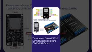 Transparent Cover ESP32 Devkit Expansion Board Din Rail 5.0Cross Terminal Module