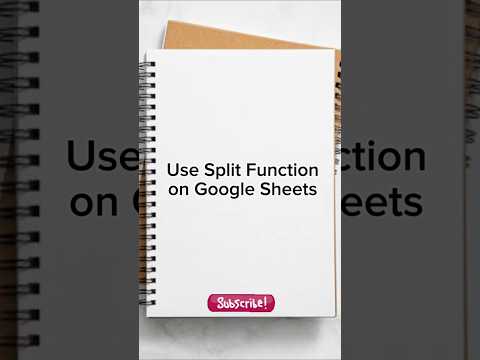 How to use SPLIT FUNCTION in Google Sheets #spreadsheetmagic #excel #googlesheets #googlesheetstips