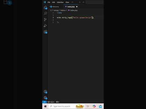 strip_tags() function in php #viralshorts #shorts #coding #php