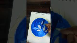 #acrylicpainting #easyart #beginners #shorts #shortvideo #drawingtip #process #aesthetic #bluepaint