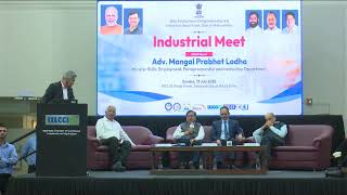 INDUSTRIAL MEET ADV MANGAL PRABHAT LODHA MINISTER OF SKILLS