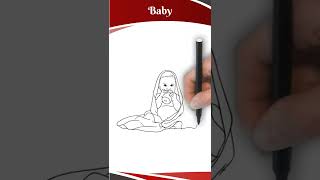 Draw Baby | Easy drawing | #drawings #shorts