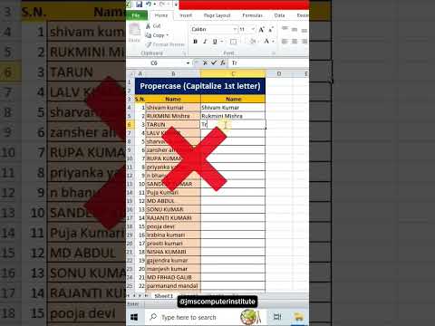 How to change first letter capital in excel #excel #exceltricks #exceltips #shorts #viral #trending