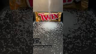 Wait hold on!? 1/2 of Twix is pure sugar?! #twix #sugar #food #foodfacts #unhealthy #guiltypleasure