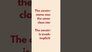 difference between java constructor and java method
