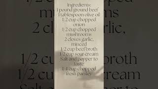 Everyday new easy and healthy keto recipes #keto #strogonoff like for more & Recipe below👇